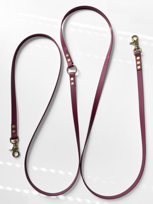 Smycz BioThane® Hands-free, Czerwone Wino, 2.9 m, 16 mm