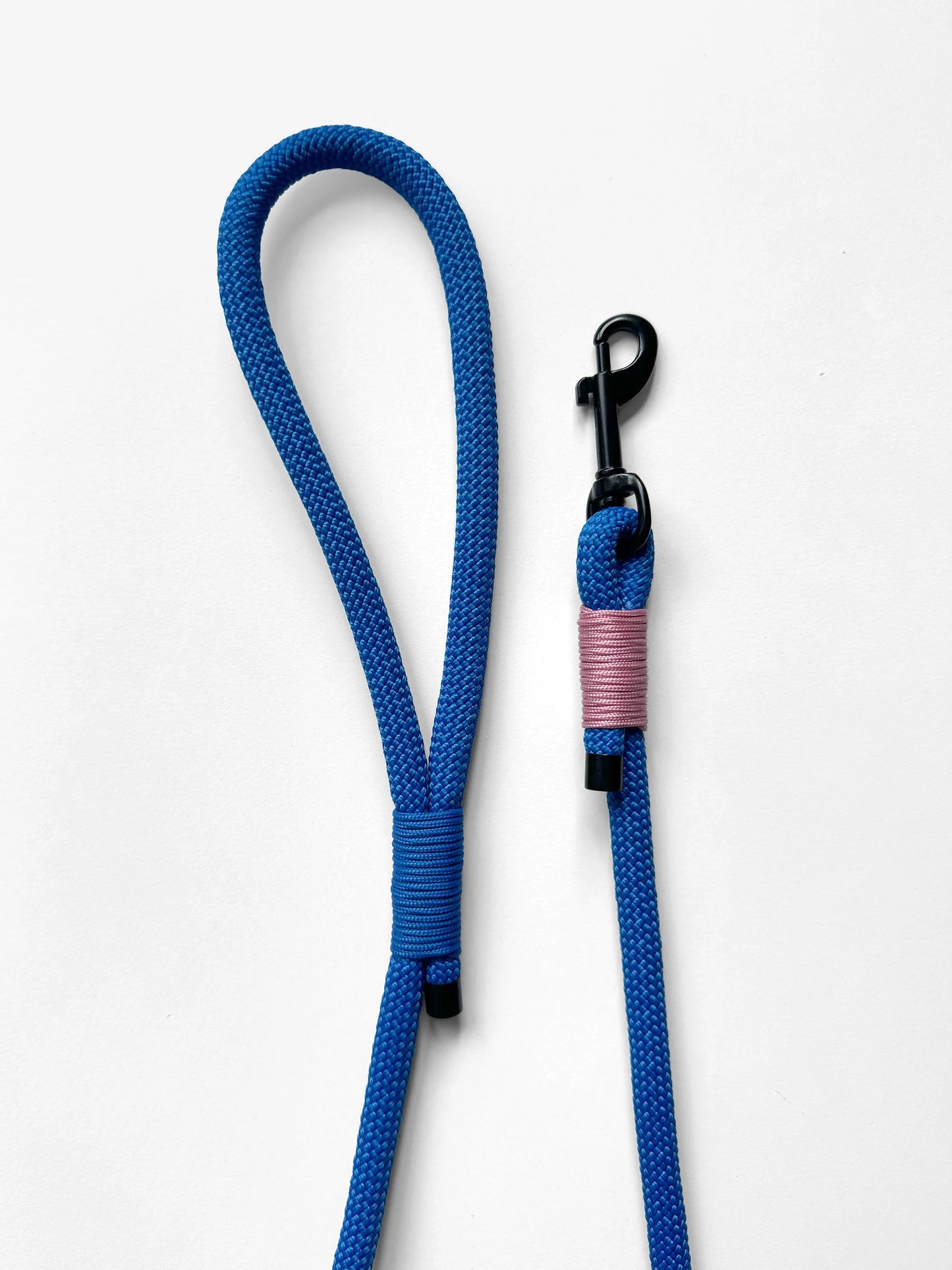 Smycz linowa z rączką dla psa, niebiska