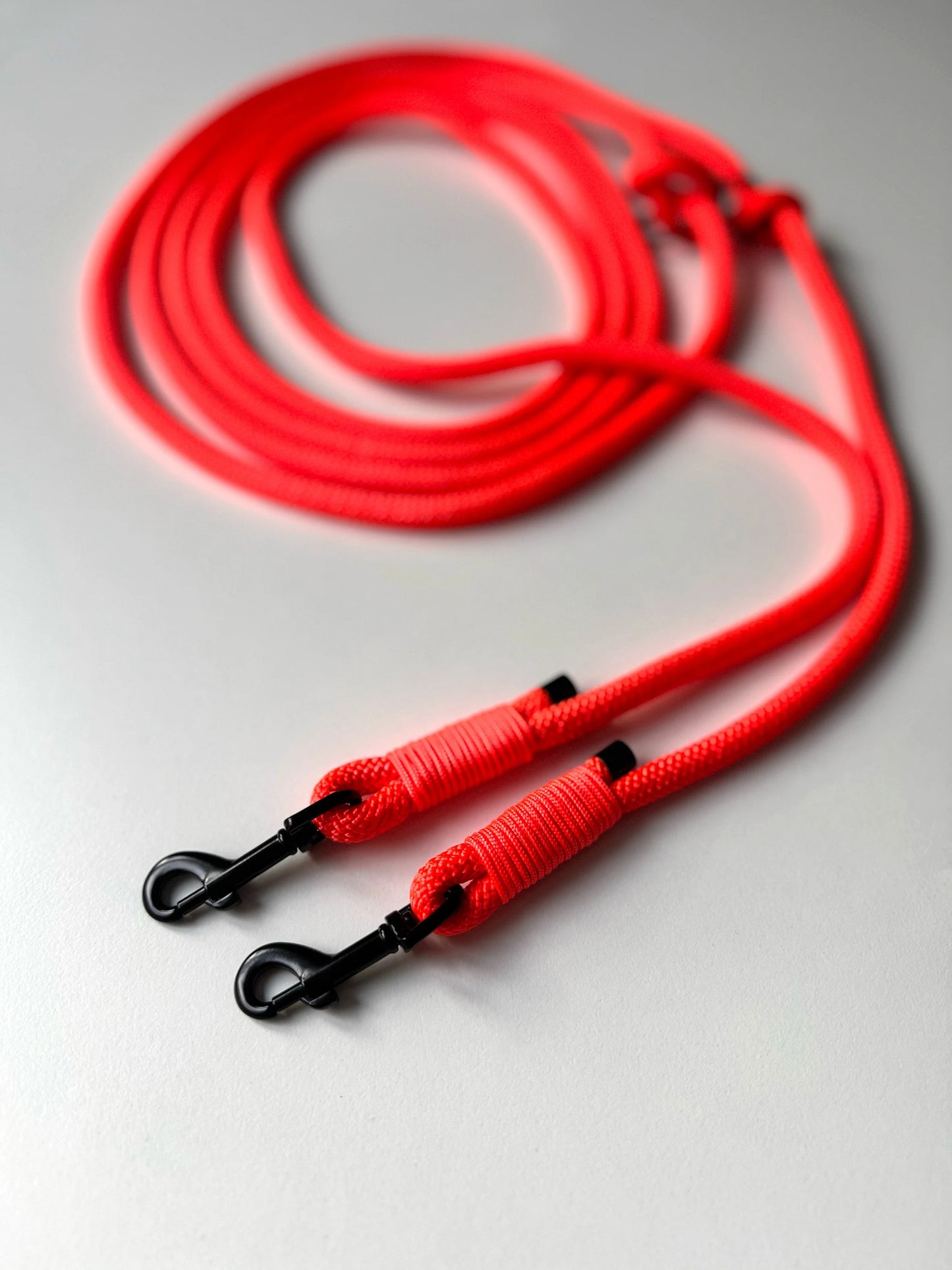 Smycz linowa hands-free 8 mm, 4 m, pomarańczowa