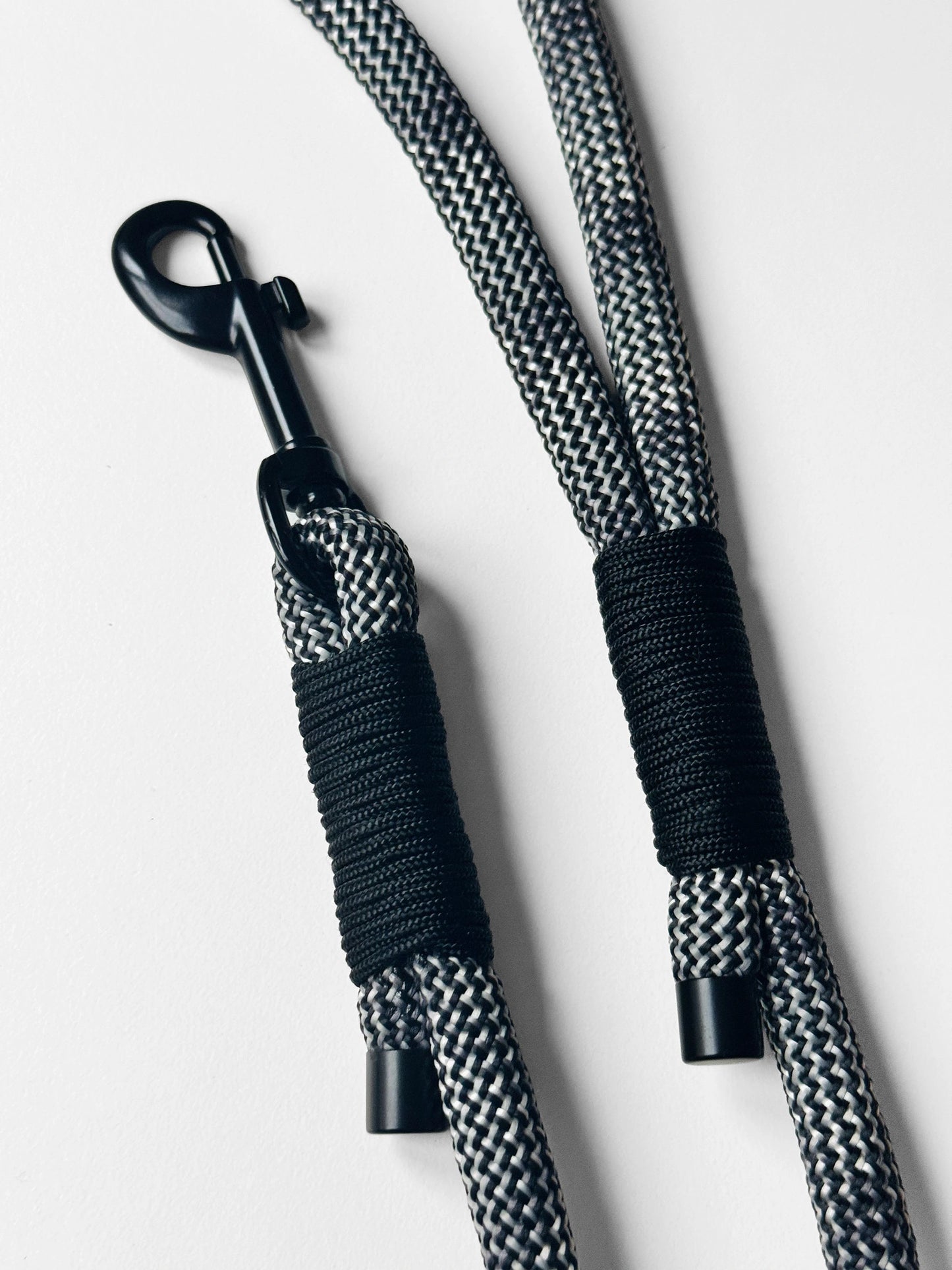 Smycz linowa 10 mm, 1.4 m, szary mix