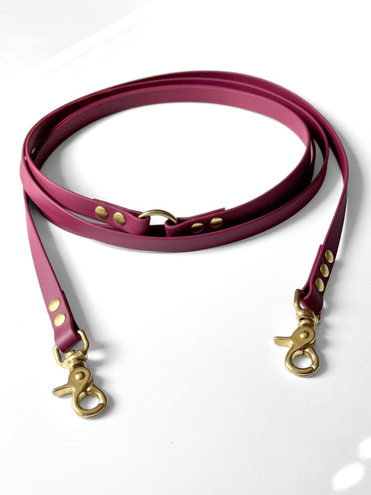 Smycz BioThane® Hands-free, Czerwone Wino, 2.9 m, 16 mm