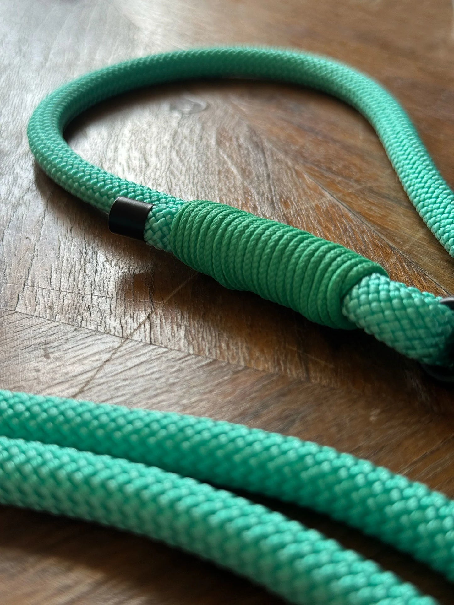 Smycz linowa hands-free 8 mm, 2.5 m, miętowa