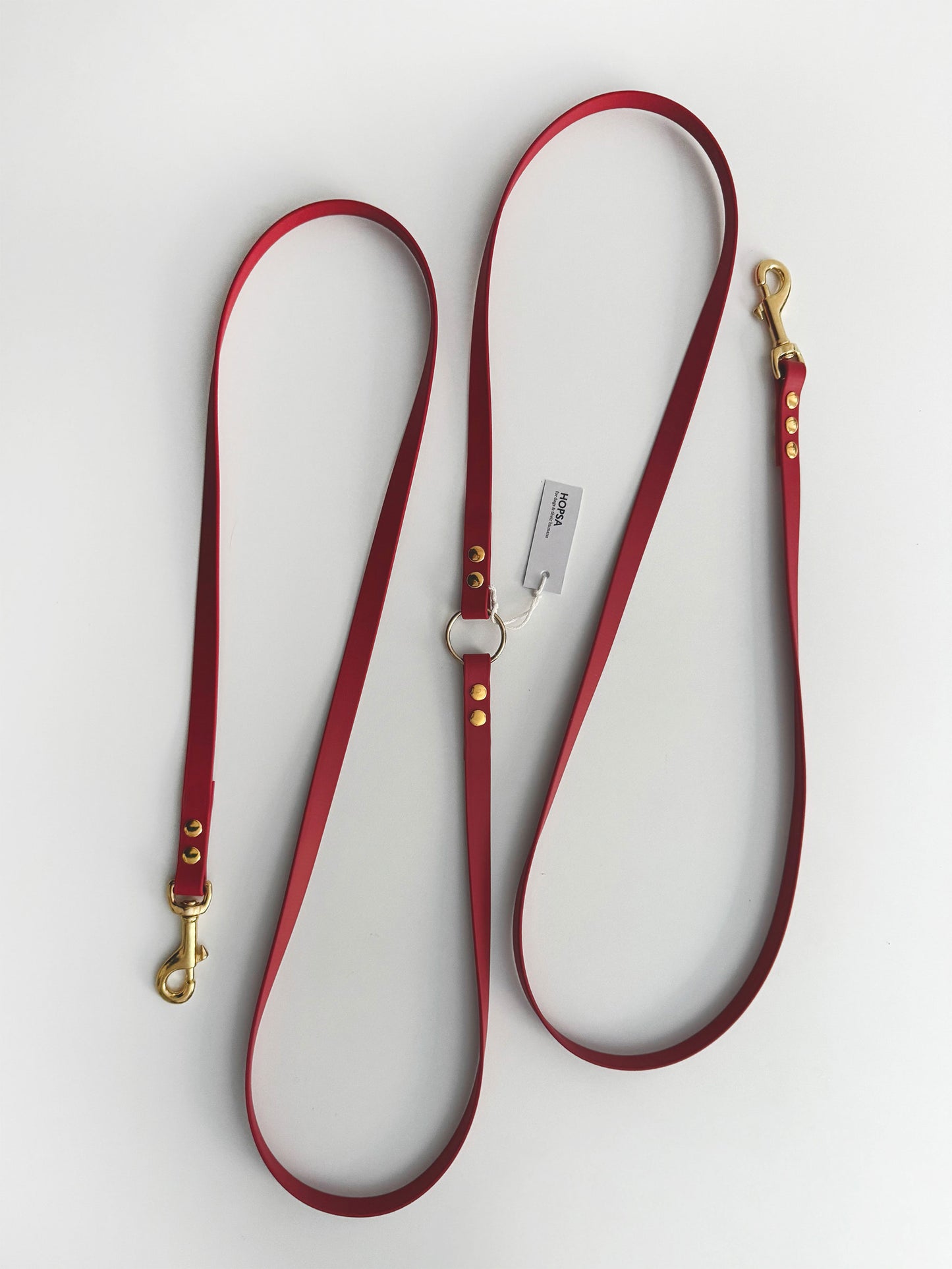 Smycz BioThane® Hands-free, Czerwona