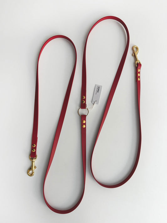 Smycz BioThane® Hands-free, Czerwona