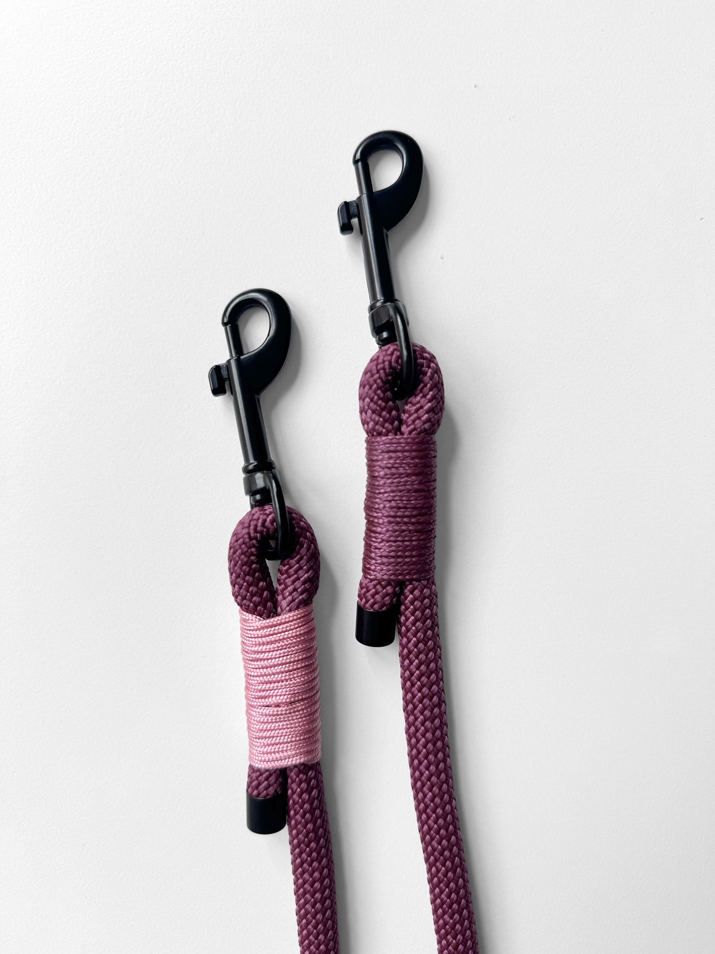 Smycz linowa z rączką dla psa, bakłażanowa / 10 mm