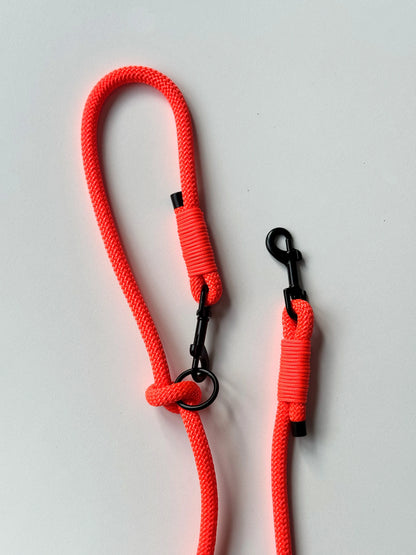 Smycz linowa hands-free 8 mm, 4 m, pomarańczowa