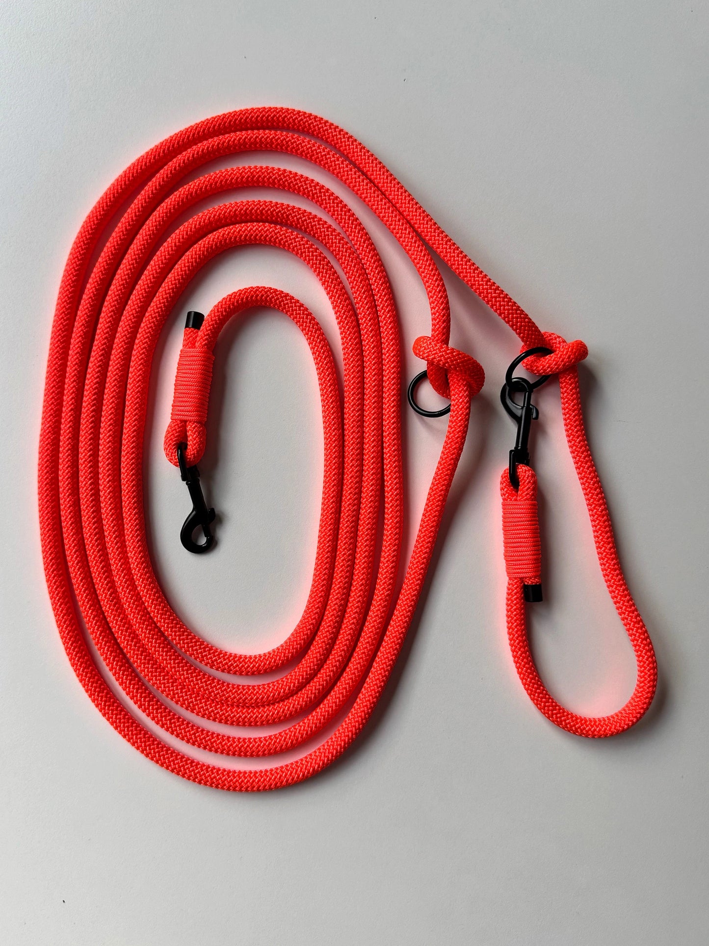 Smycz linowa hands-free 8 mm, 4 m, pomarańczowa