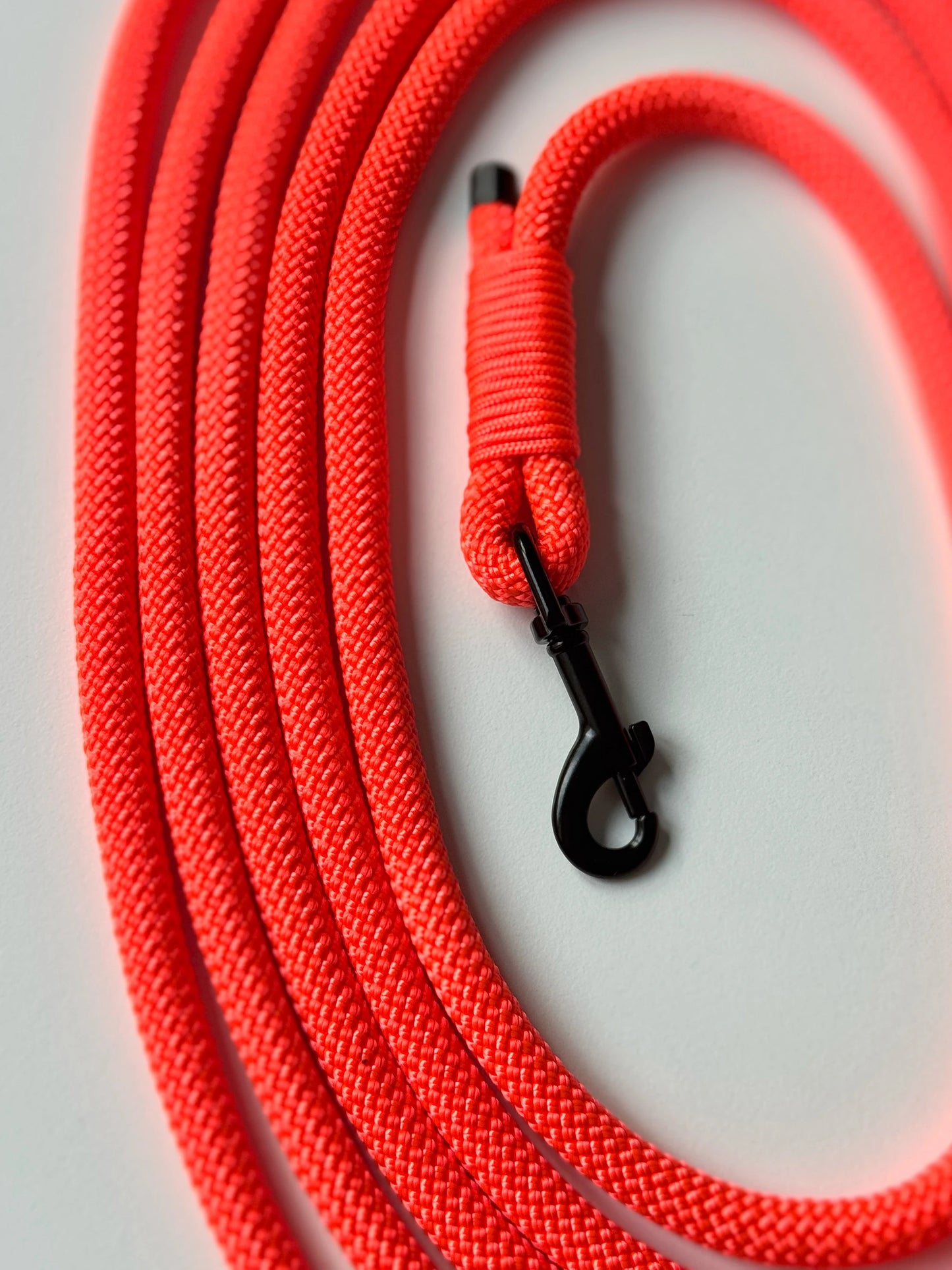 Smycz linowa hands-free 8 mm, 4 m, pomarańczowa