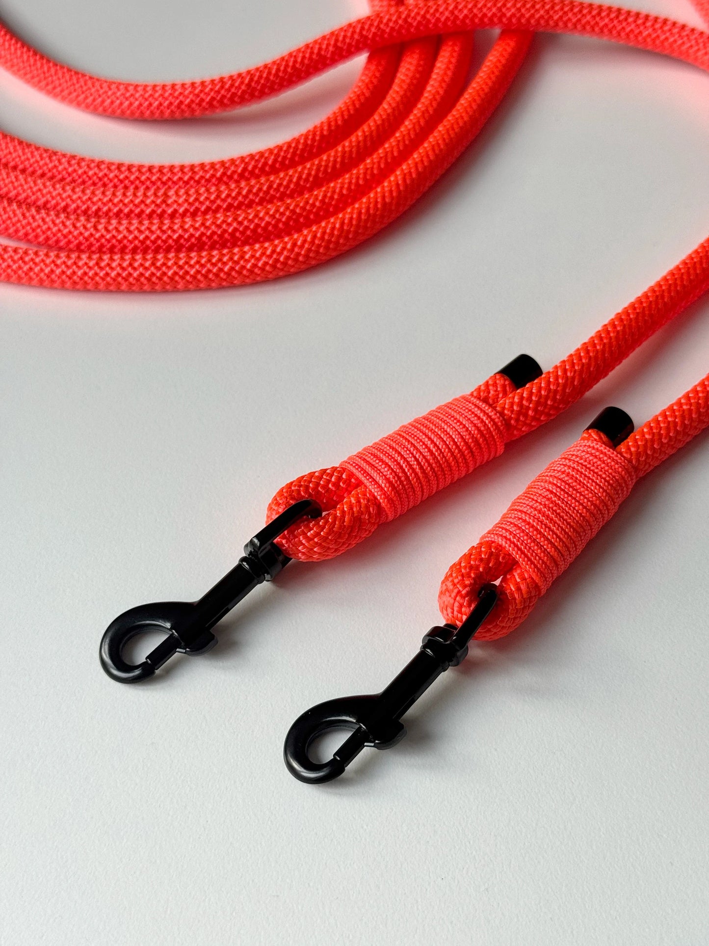 Smycz linowa hands-free 8 mm, 4 m, pomarańczowa