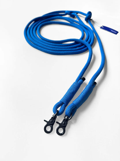 Smycz linowa przepinana, niebieska