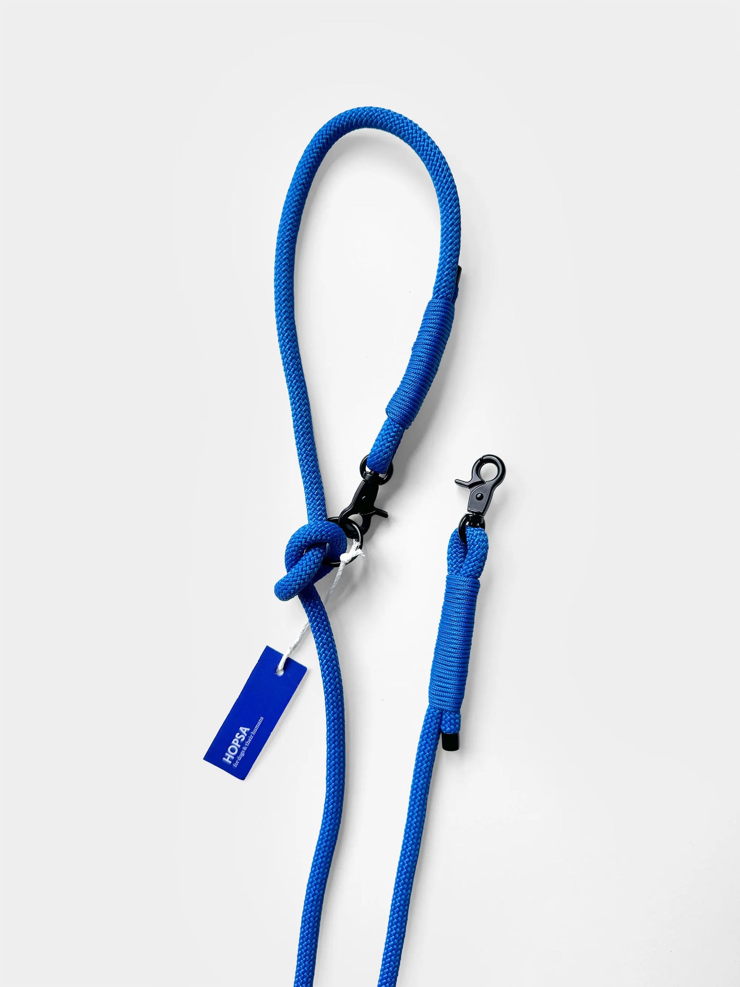 Smycz linowa przepinana, niebieska