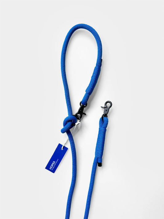 Smycz linowa przepinana, niebieska