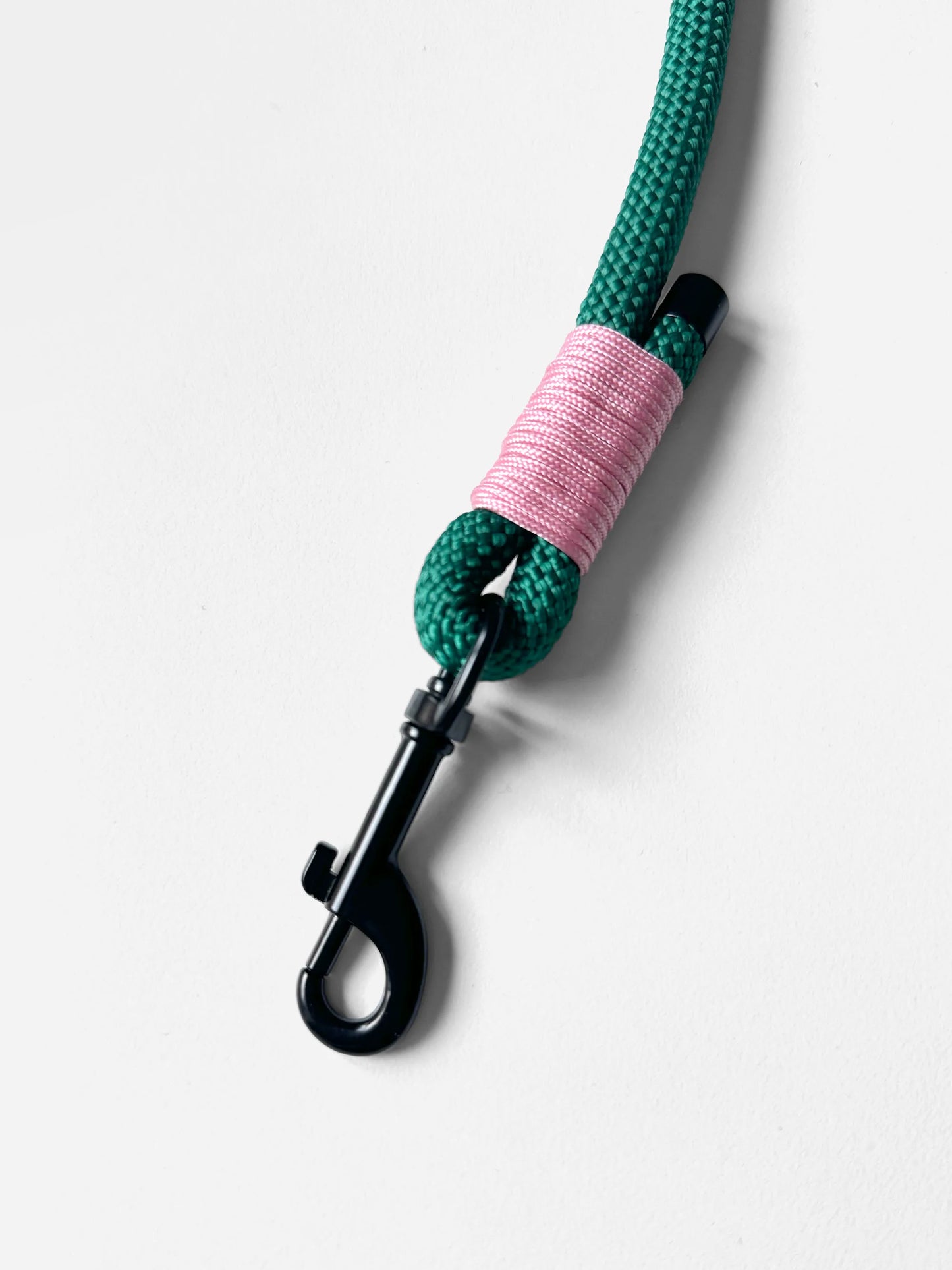 Smycz linowa z rączką dla psa, zielona / 10 mm