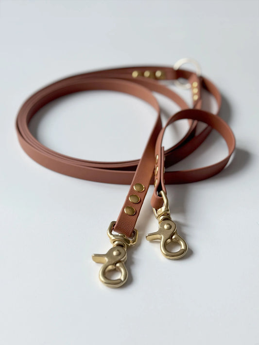 Smycz Biothane hands-free 16 mm, 3 m, Jasny brąz