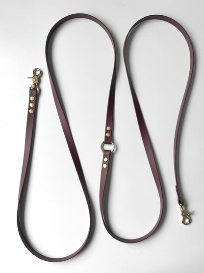 Smycz BioThane® Hands-free, Kasztanowa