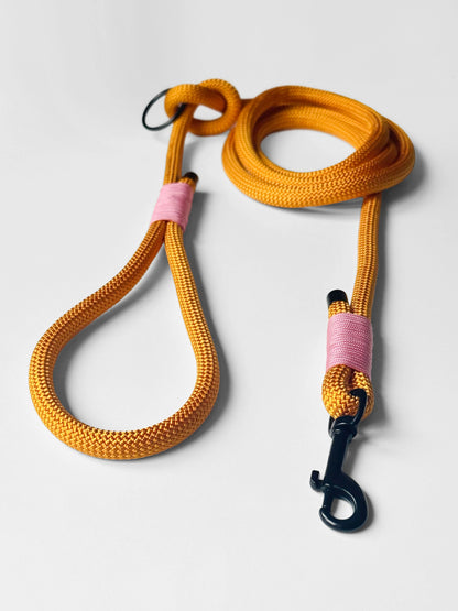 Smycz linowa 10 mm, 1.9 m, żółta