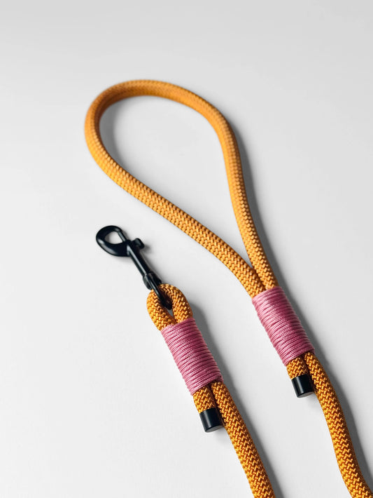 Smycz linowa 10 mm, 1.9 m, żółta