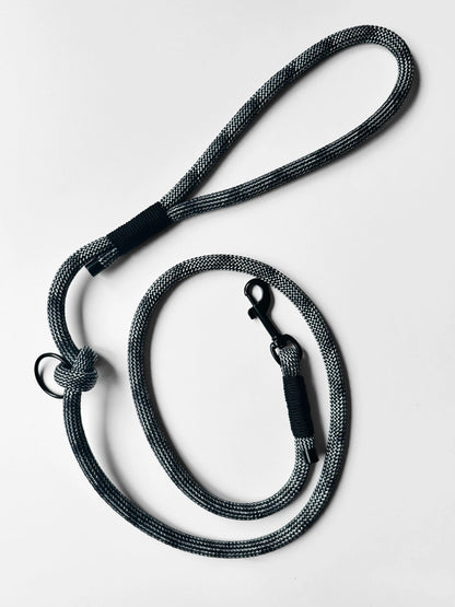 Smycz linowa 10 mm, 1.4 m, szary mix