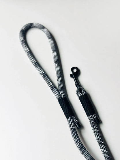 Smycz linowa 10 mm, 1.4 m, szary mix