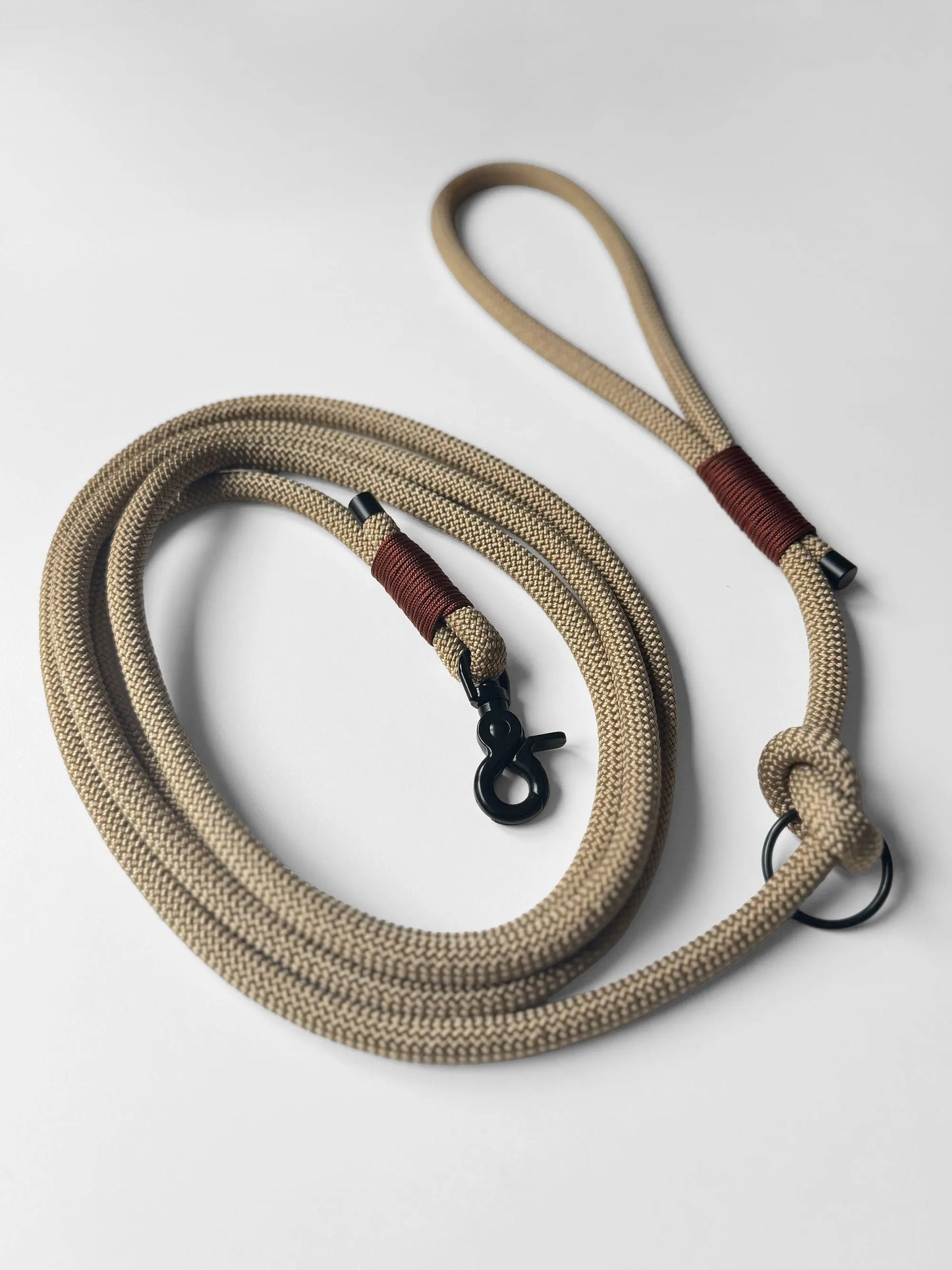 Smycz linowa 10 mm, 2.8 m, jasny brąz