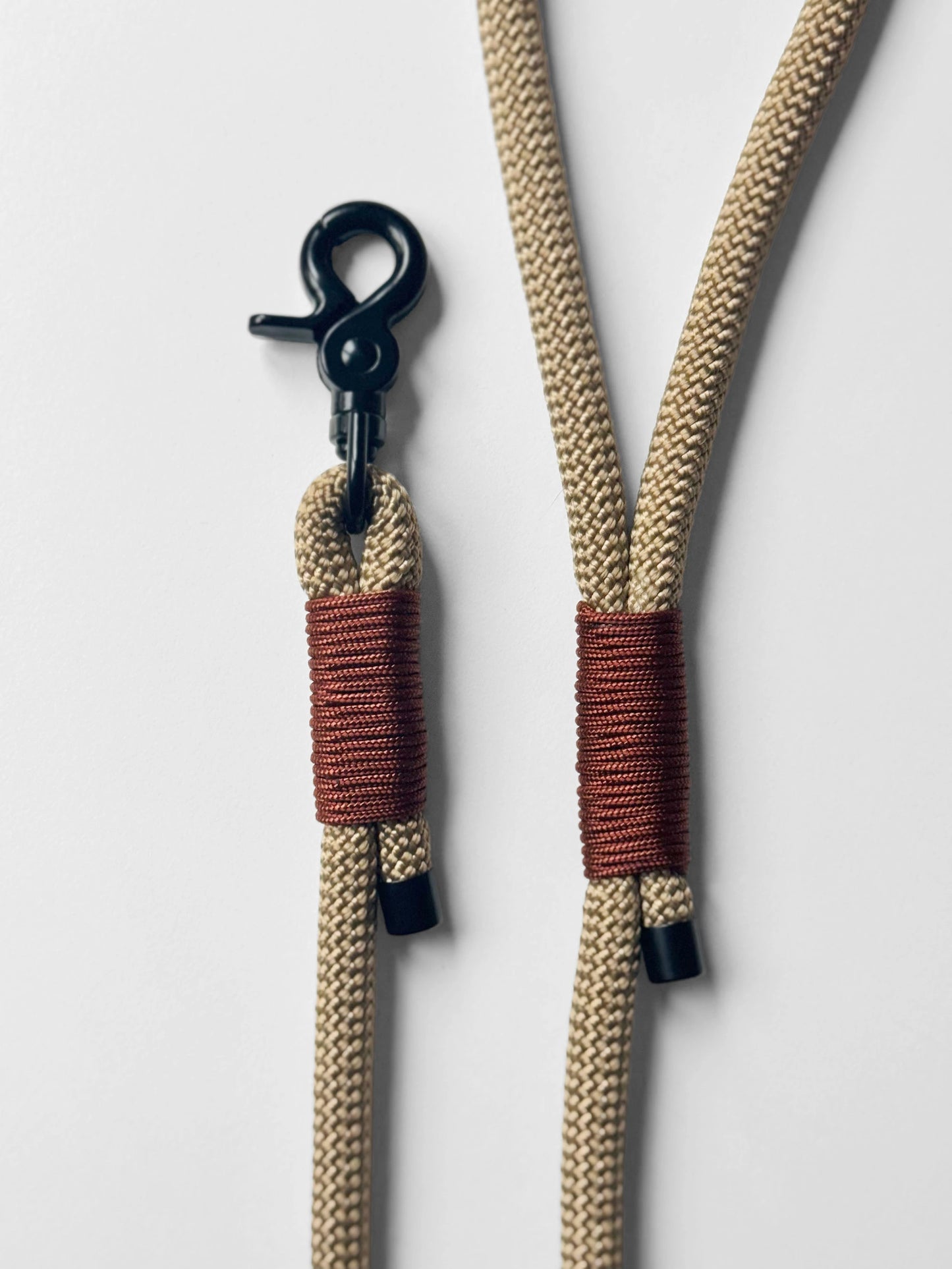 Smycz linowa 10 mm, 2.8 m, jasny brąz