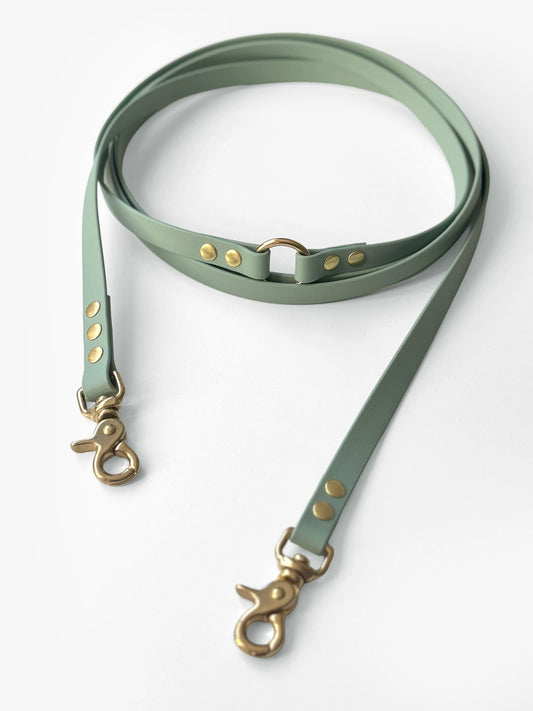 Smycz BioThane® Hands-free, Szałwiowa