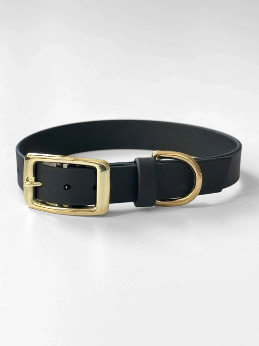 Obroża z Biothane dla psa z klamrą, Czarny