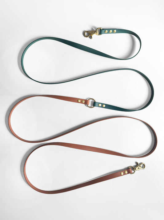 Smycz BioThane® Hands-free, Ciemna Zieleń i Jasny Brąz