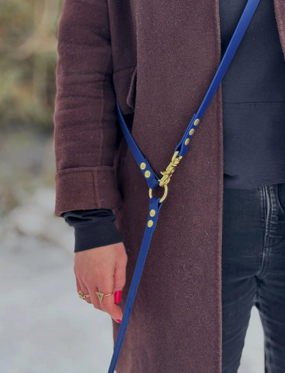 Smycz BioThane® Hands-free, Granatowa