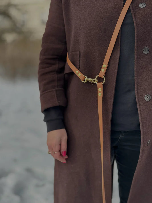 Smycz BioThane® Hands-free, Jasny brąz, 2.80 m, 16 mm