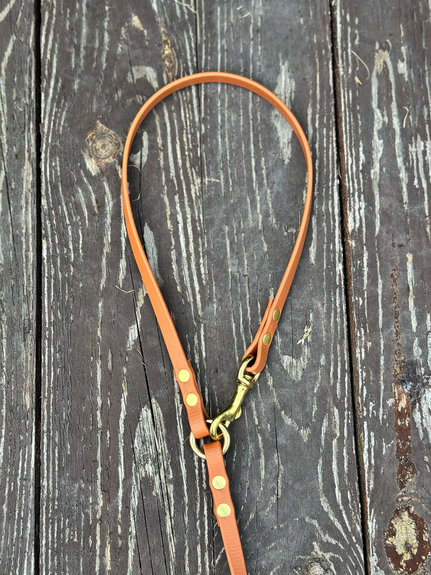 Smycz BioThane® Hands-free z rączką, Jasny brąz, 2.9 m, 9 mm