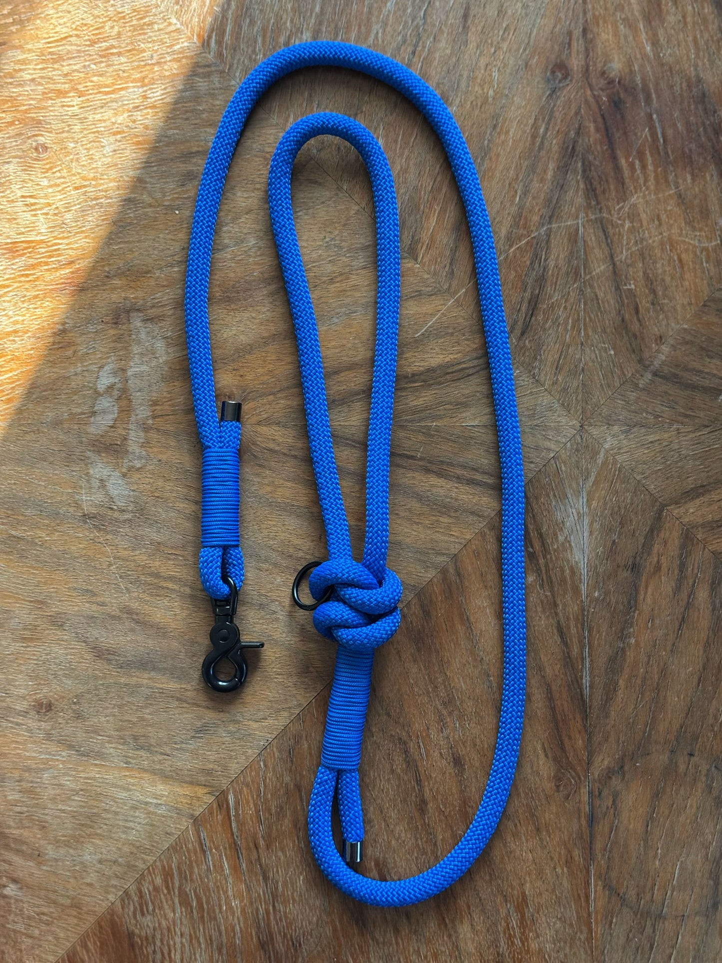 Smycz linowa 10 mm, 1.3 m, niebieska