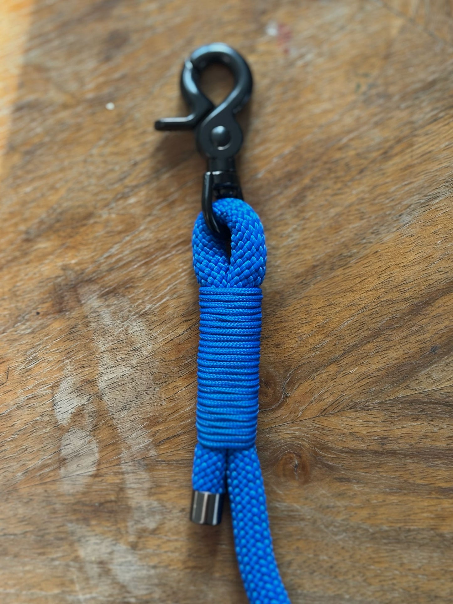 Smycz linowa 10 mm, 1.3 m, niebieska