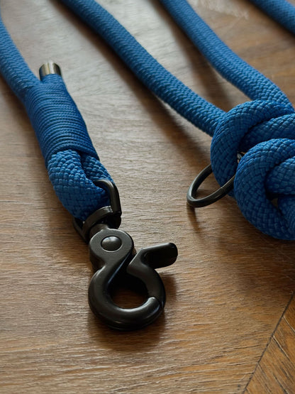 Smycz linowa 10 mm, 1.3 m, niebieska