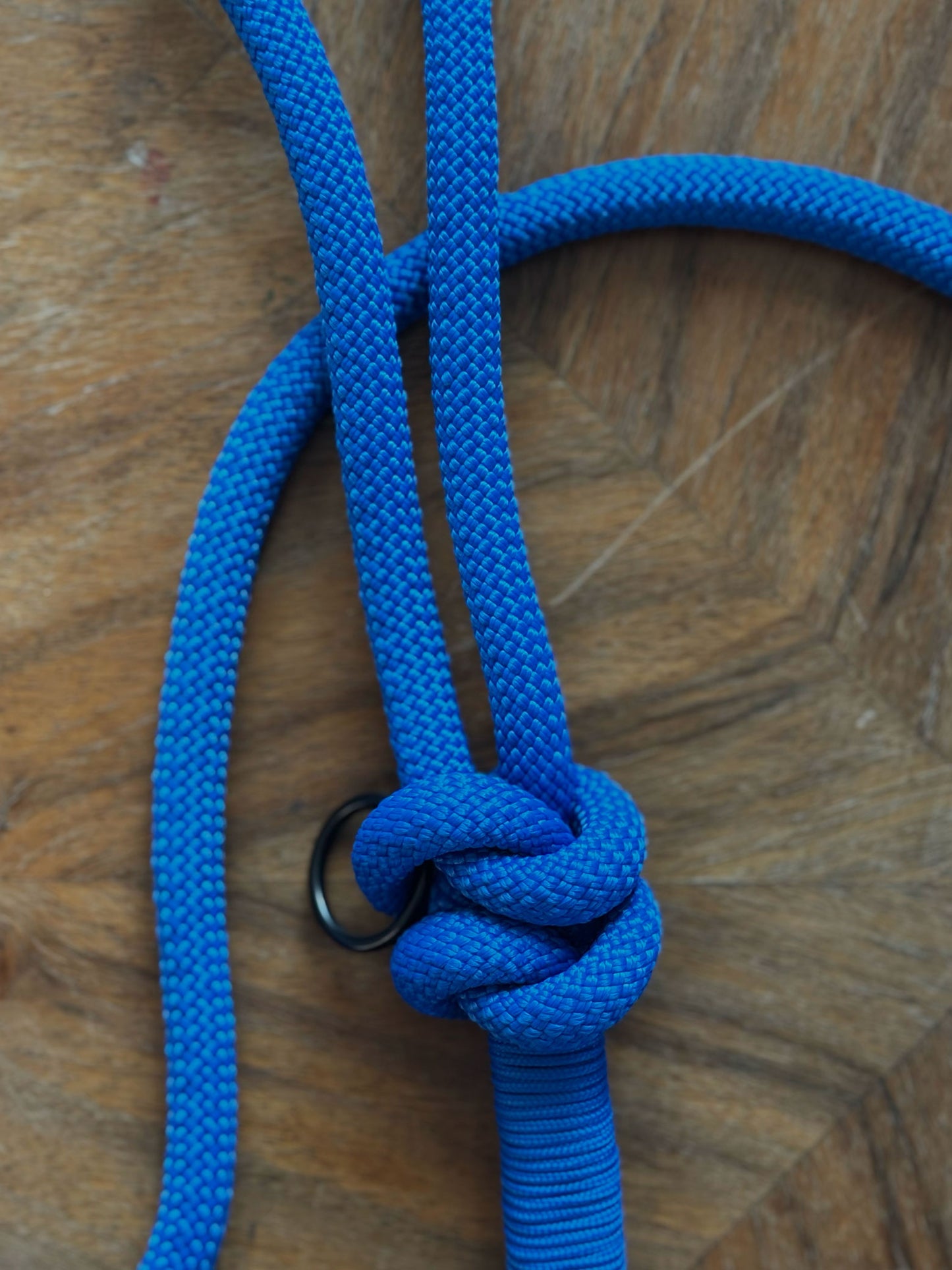 Smycz linowa 10 mm, 1.3 m, niebieska