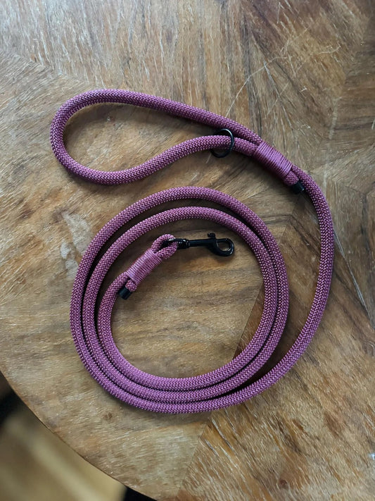 Smycz linowa 10 mm, 2 m, bakłażanowa/oberżynowa