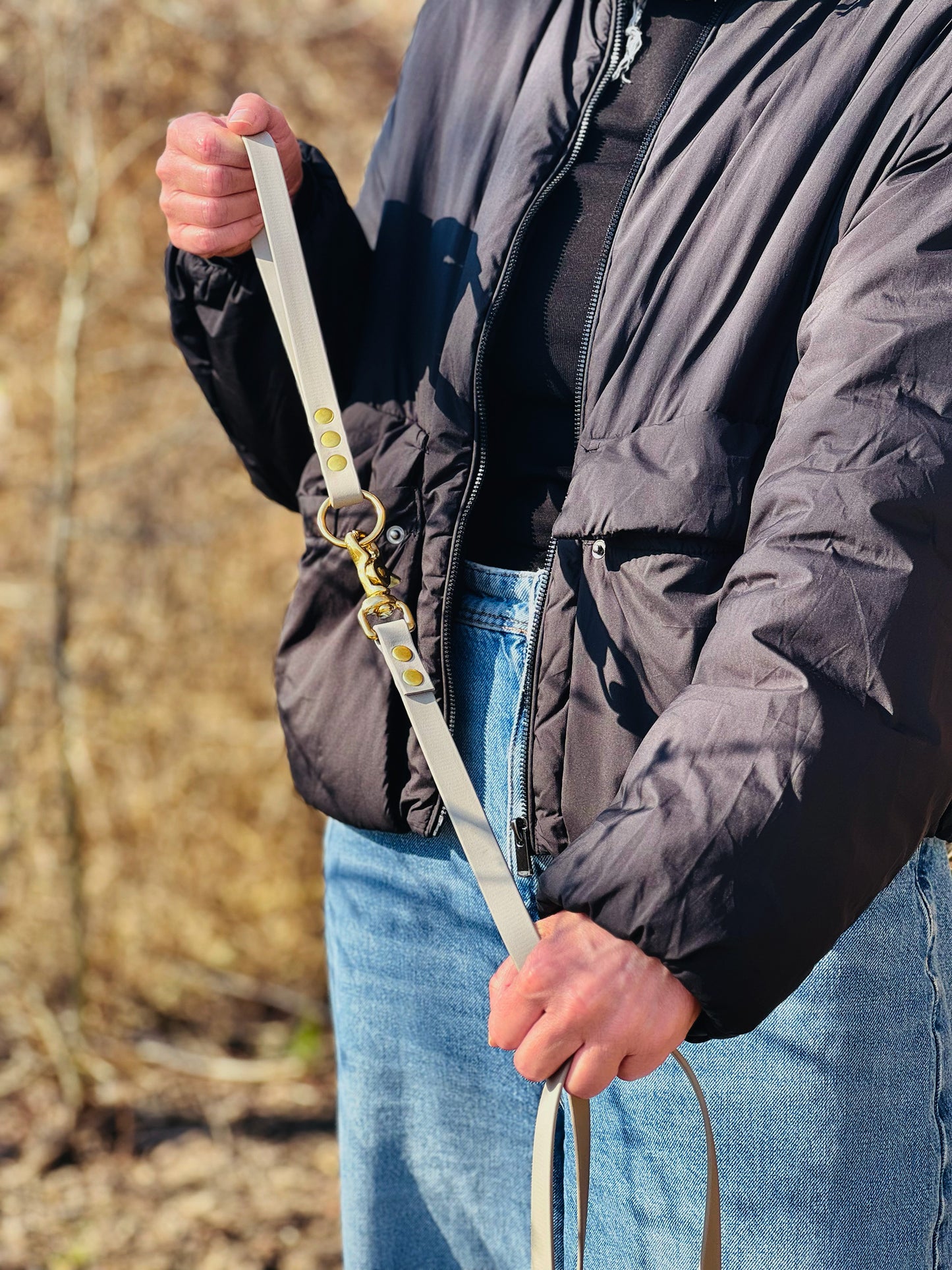 Dodatkowa rączka z kółkiem do smyczy hands-free, różne kolory