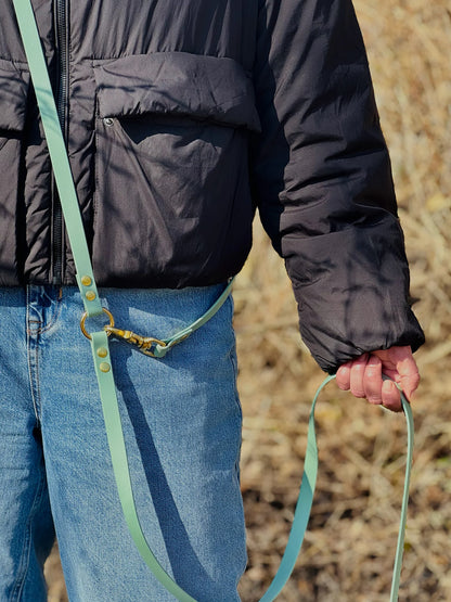 Smycz BioThane® Hands-free, Szałwiowa, 3 m, 16 mm